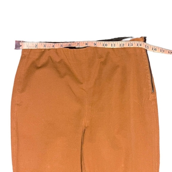 Everlane Cocoa Brown Flat Front Ankle Stretch Business Casual Crop Pants 12 - Picture 3 of 8